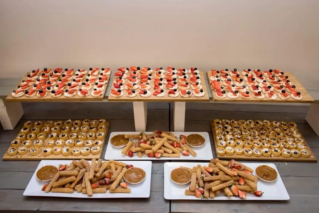 Photo of a table with a variety of Canapé Desserts