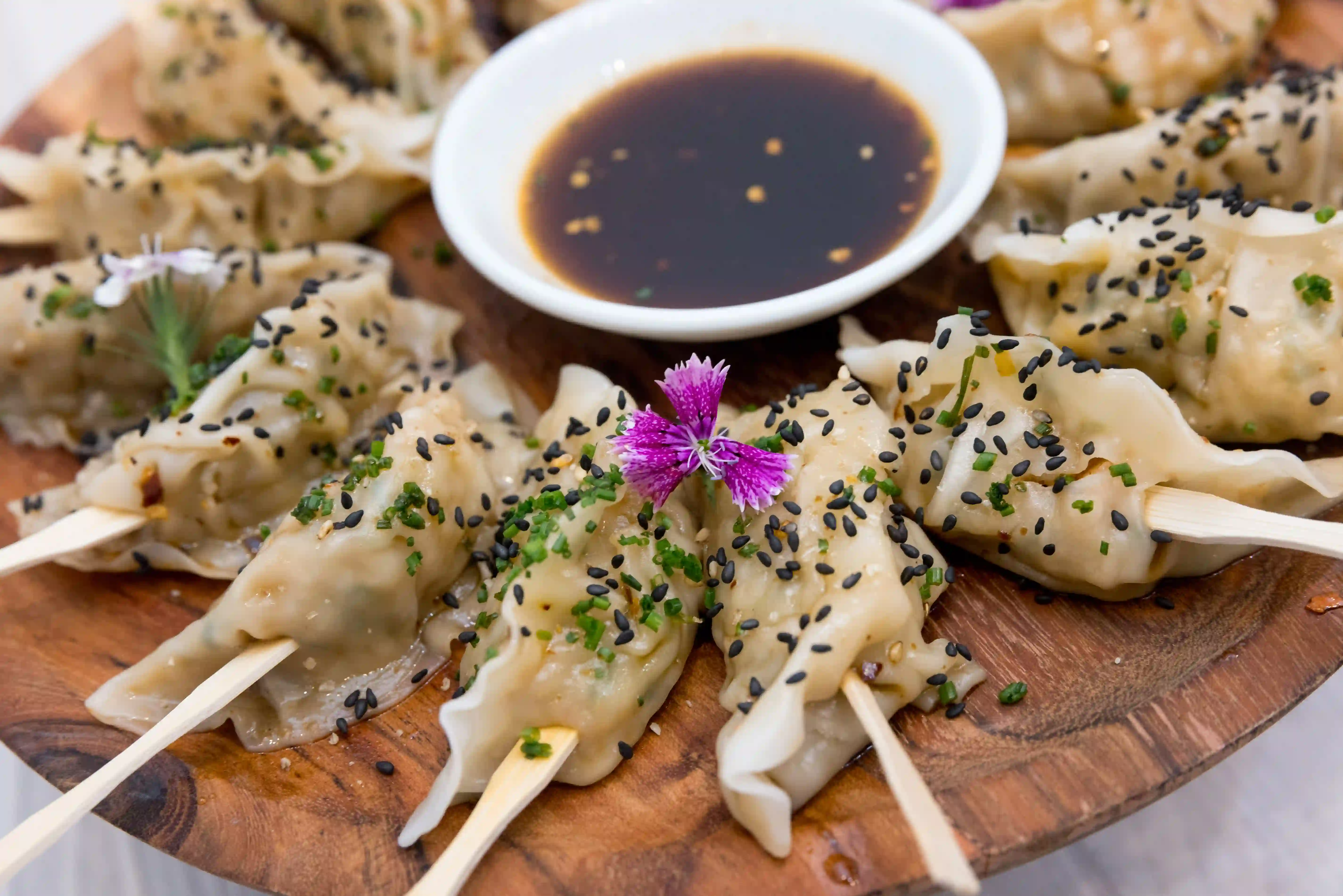 Pork Dumplings, Black Vinegar Sauce