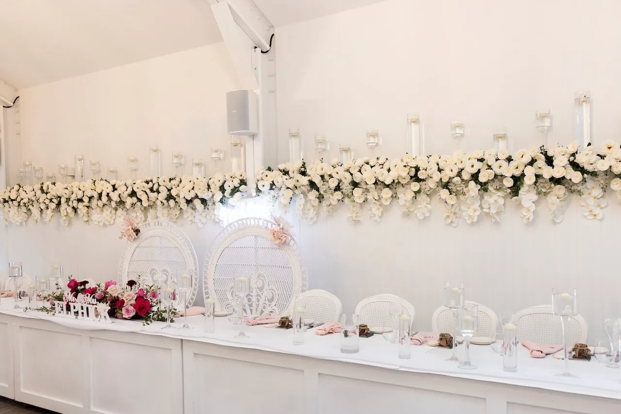 Reception styling at White Barn Pokolbin